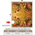 thumbnail image 6 of Autumn Sunflower Mailbox Cover Oil Painting Flower Pumpkin Harvest Bird Farm Magnetic Mailbox Covers Thanksgiving Mail Box Post Letter Cover Standard Size 18x21 Inch for Garden Yard, 6 of 6