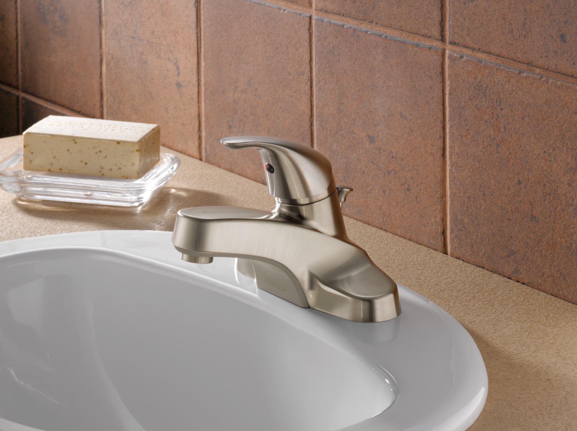 Peerless Single Handle Bathroom Faucet in Brushed Nickel P136LF-BN