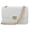 thumbnail image 1 of Bandolera GM LIKKIE acolchada para mujer de piel vegana blanca, 1 of 6