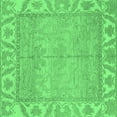 thumbnail image 1 of Ahgly Company Indoor Square Oriental Emerald Green Traditional Area Rugs, 8' Square, 1 of 4