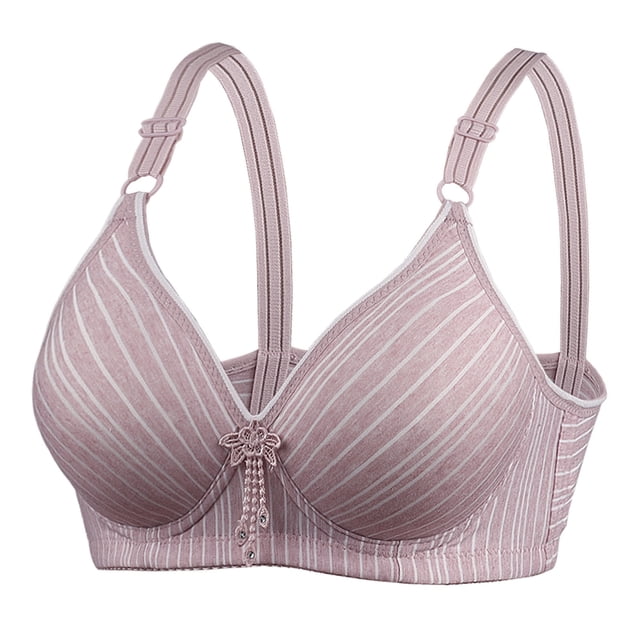 Timegard Soutiens-Gorge Sans Fil pour Femmes Rayés Soutien Complet Bretelles Réglables Confort Quotidien Soutien-Gorge Léger