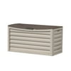 Suncast DB8300 83 Gallon Outdoor Patio Storage Chest with Handles, Mocha/Taupe