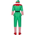 thumbnail image 5 of VNKIDY Men Outfits Christmas Elf Fancy Dress Set Long Sleeve Crewneck Top With Pants Matching Elf Hat Striped Socks Elf Shoes For Holiday Celebrations Festive Gatherings Cozy Set, 5 of 8
