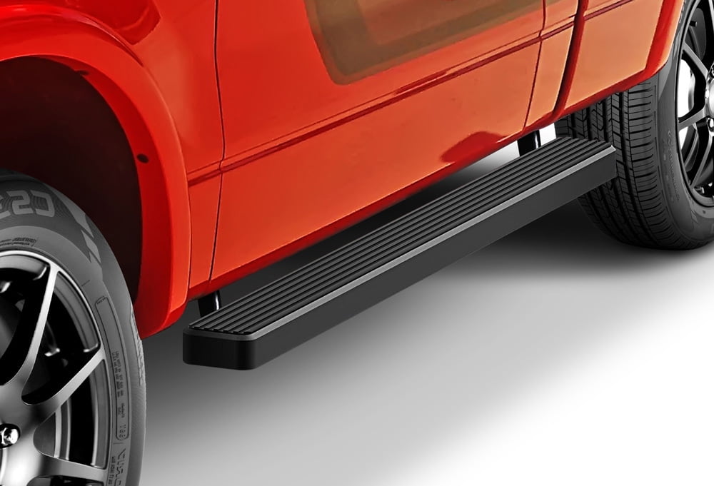 For 04-14 Ford F150 Crew Cab 6" Side Step Pad Aluminum Flat Running Boards Black For 04-14 Ford F150 Crew Cab 6" Side Step Pad Aluminum Flat Running Boards Black