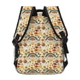 thumbnail image 4 of Easygdp Mushrooms And Rainbows Peace Mochila Ergonómica Versátil para Laptop - Múltiples Bolsillos, Correas Ajustables, Unisex para Escuela, Viajes y Actividades al Aire Libre-One Size, 4 of 5