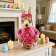 thumbnail image 6 of dajkiuy Woven Grass Bunny Ornament, Straw Rabbit Decor, Spring Lawn Ornament, Rustic Easter Decor, Garden Bunny Statue, 6 of 7