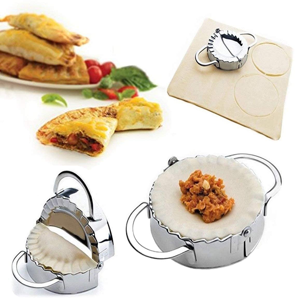 Ravioli Pasta Edger Sealer Cutter Wheel Turnover Pie Details about   Pastry Crimper