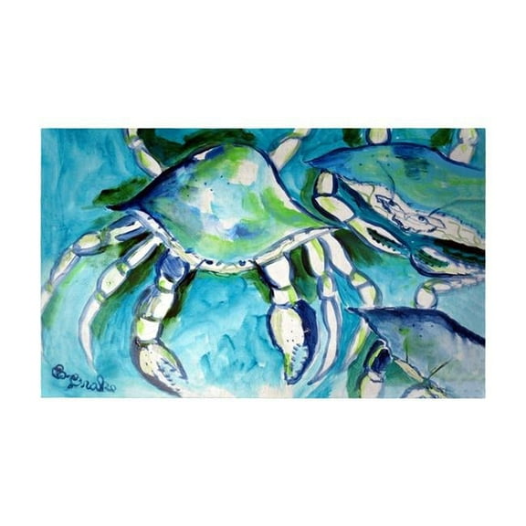 30 x 50 in. White Crabs Door Mat