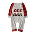 thumbnail image 2 of Wyobmus 2024 Christmas Matching Family Pajamas Sets Xmas Pj'S Santa Claus Long Sleeve Top and Plaid Bottom Sleepwear Nighty for Baby, 2 of 3