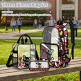 thumbnail image 2 of Kuiaobaty Black Cat Print Clear Backpack and Pencil Case Set for Girls Hearts Floral Print Backpack and Lunch Bag Set See Through PVC Bookbag with Pencil Case for School, Red, 2 of 5