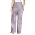 thumbnail image 3 of Xecao Pink Flamingo Women's Straight Lounge Pajama Pants: The Epitome of Relaxed Sleepwear, 3 of 9