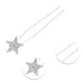 thumbnail image 3 of Unique Bargains 1 Pc Fashion Pentacle Hair Pins for Home Silver Tone, 3 of 5
