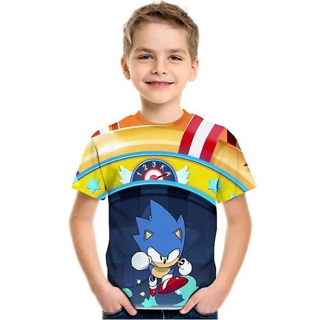 New Children's Cartoon Half Sleeve Round Neck T-shirt