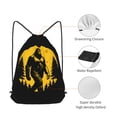 thumbnail image 5 of XMXT Unisex Drawstring Backpack for Women Men, Yellow Sasquatch Print Waterproof Gym Bag String Bags for Shopping Sport Travel, s, 5 of 8