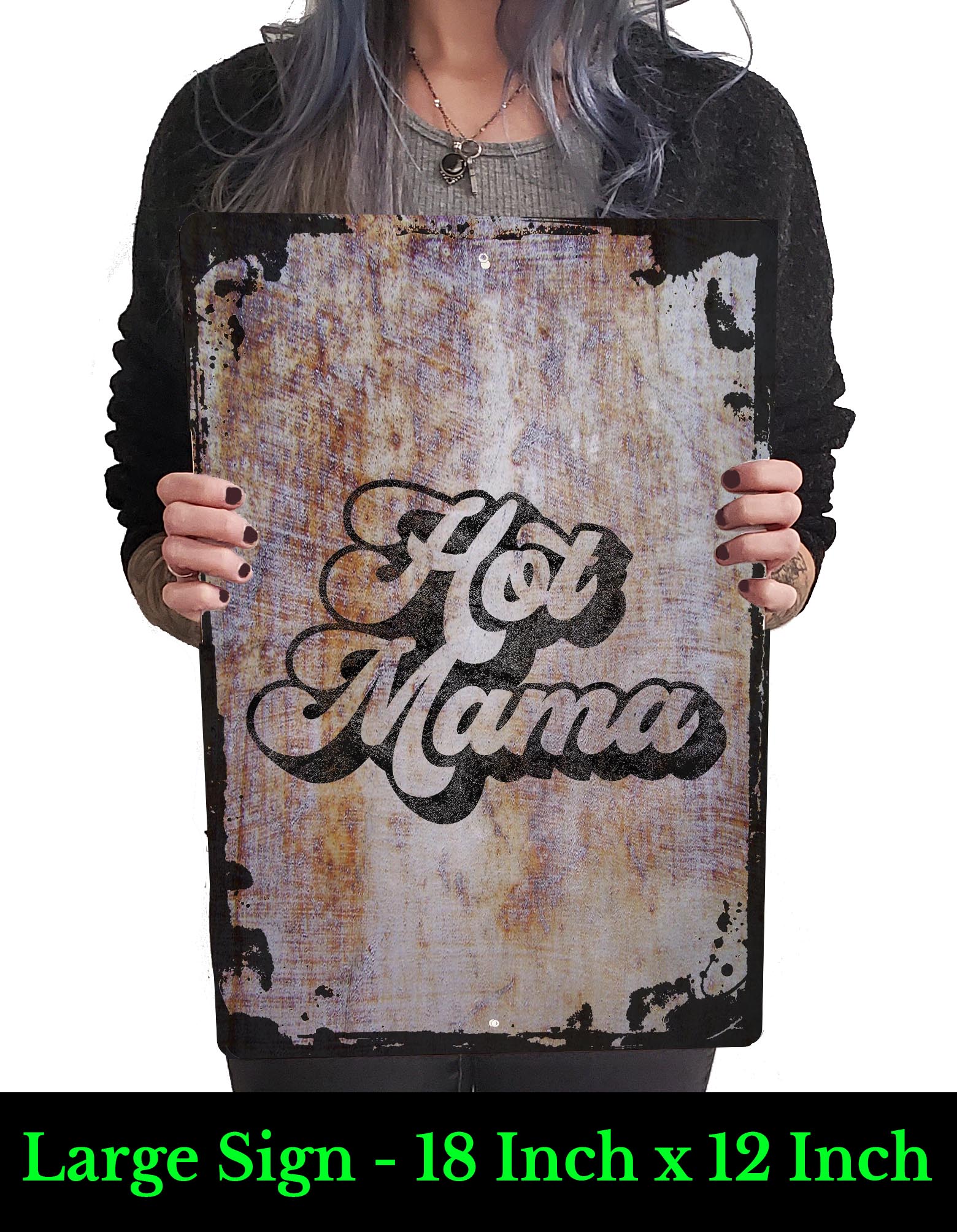 Hot Mama Classic Mother Mom Sexy Good Looking Funny Wall Decals for Walls  Peel and Stick wall art murals Black Medium 18 Inch