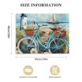 thumbnail image 3 of Jiayy Beach Canvas Wall Art for Bathroom Ocean Pictures Seaside Bicycle Lighthouse Canvas Print Seascape Painting Modern Coastal Home Bedroom  20x16in, 3 of 6