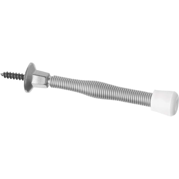 National Hardware Satin Nickel Spring Door Stop with Fastener N830-112