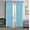 Baby Blue, variant on 2-PC Set MR2 Brick color Rod Pocket Faux Silk Window Curtain Treatment, Set of Two (2) Solid Semi Sheer Panels 55" W x 84" L (Each)