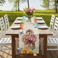 thumbnail image 4 of Table Runners 90 Inches Long Dress Scarves, Spring Groundhog Farmhouse Coffee/Dining/Kitchen Table Runner for Living Room, Watercolor Sunflower Botanical Rustic 13x90 Inch, 4 of 9