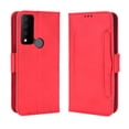 thumbnail image 1 of Case for TCL 30V 5G Cover Adjustable Detachable Card Holder Magnetic closure Leather Wallet Case - Red, 1 of 5