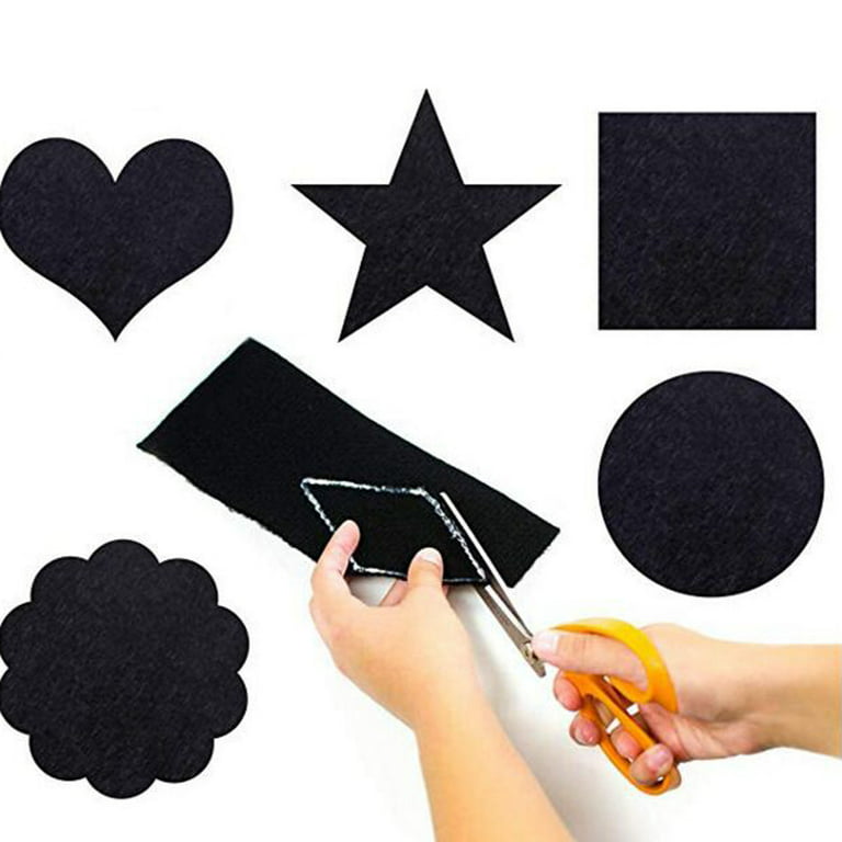 Zhousensen 30PCS Black Self Adhesive Felt Sheets, Velvet Fabric
