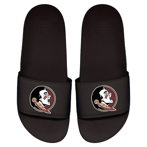 Men's ISlide Black Florida State Seminoles Primary Logo Motto Slide Sandals