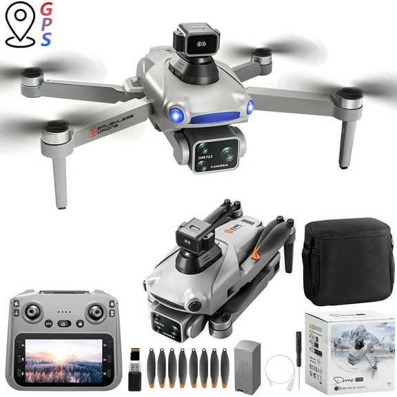 JVBTVB 4K GPS Drone with 6-Inch Screen Remote, 5G FPV, Laser Obstacle Avoidance, One Key Return, 4920ft Range, 25 Min Flight