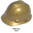 thumbnail image 1 of MSA V-Gard cap style hard hats with ratchet suspensions, gold, 1 of 1