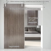 CCJH 6FT Stainless Steel Sliding Door Hardware Kit for 36 Wide Single Door Y Shaped Sliver