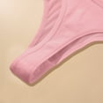 thumbnail image 5 of Odeerbi Women's Thongs Seamless Underwear Breathable Soft Stretch Brief Panties Sexy Mesh Thong Low Waisted Triangular Underwear Pink, 5 of 6