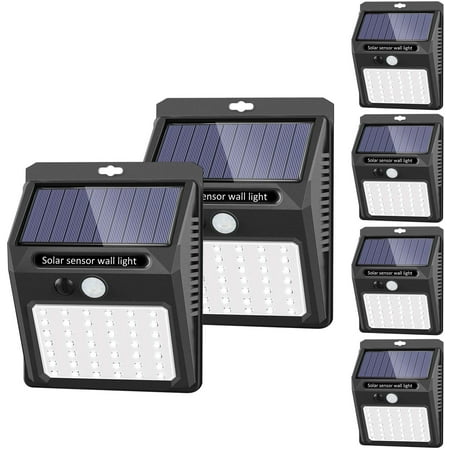 

Solar Lights Outdoor [6 Pack/3 Working Mode] Solar Security Lights Solar Motion Sensor Lights Wireless IP 65 Waterproo