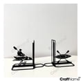 thumbnail image 2 of Craftnamesign Customized Kayaking Metal Bookends, Kayak Bookshelf Home Decor, Book Lover Gift, 2 of 2