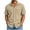 (Collar)Khaki, variant on Coorders Men’s & Big Men’s George Linen Crew Neck Button Down Shirts with Double Pocket, Black, L