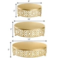 thumbnail image 2 of Paquete de 3 soportes redondos de metal, para tartas, 8 pulgadas, 10 pulgadas, 12 pulgadas, soportes para cupcakes para postres, bodas, fiestas de cumpleaños, celebraciones, postres, platos, 2 of 5