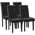 thumbnail image 3 of Homall Dining Chairs Set of 4,Urban Style PU Leather Dining Chairs,Kitchen,Dining Room Wooden Chairs, Black, 3 of 7