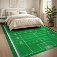 thumbnail image 3 of ODIKA 8'x10' Washable Area Rug Sport Stadium With Goal Posts And Yard Markers Football Field Refined Structured for King Size Bedroom Under Bed, Master Suite, Non-Shedding, Easy Care, 3 of 7
