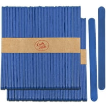 CraftySticks- 100 Pack 4.5 Inch Blue Painted Popsicle Sticks, Wood Craft Sticks for Crafts, Learning and STEM Basics