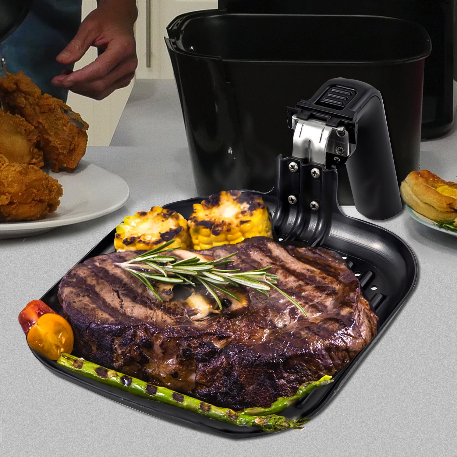 Nuwave PAN & Reversible 6QT BRIO 6 QT Air Fryer Accessories (Baking Pan +  Rack)