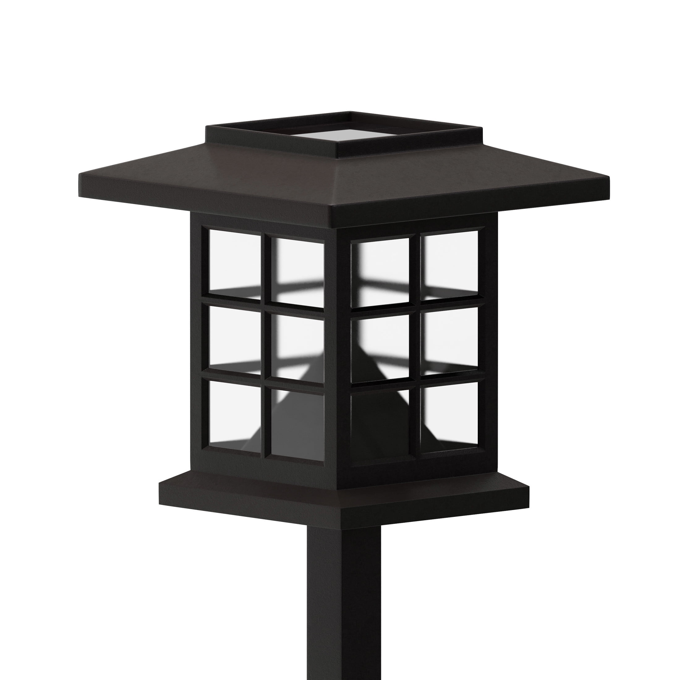 Emma + Oliver 8 Pack Brown Lantern Solar LED Outdoor Lights, Solar Powered Weatherproof Landscape Lighting for Pathway, Garden, Driveway & Yard