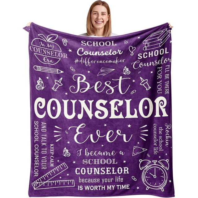 LHSHID School Counselor Gifts Blanket Counselor Appreciation Gifts Counselor Gifts for Women Gifts for Counselors Gifts for School Counselors School Counselor Office Must Haves Counselor 30x40in