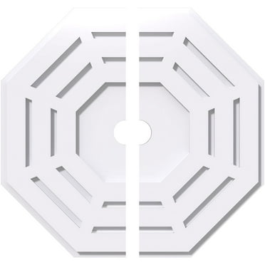 20"OD x 2"ID x 8"C x 1"P Westin Architectural Grade PVC Contemporary Ceiling Medallion, Two Piece