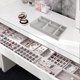 thumbnail image 2 of 4 cajones de almacenamiento de joyas, cajón de almacenamiento de joyas, cajón de almacenamiento para collares, anillos, pulseras y pendientes, color gris, 2 of 5