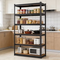 5-tier Storage Shelves - Garage Shelving - Heavy Duty Adjustable Garage Shelves - Large Shelves For Tool Storage - Utility Rack - Shelf Suitable For Kitchens - Garages  72"