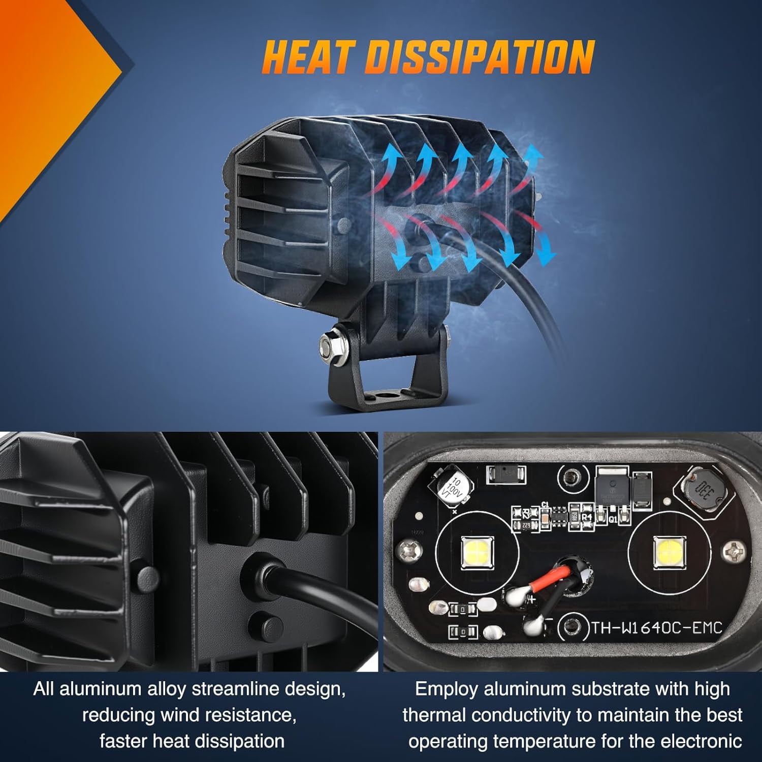 Nilight 4 Inch LED Flood Light Pods 2PCS 24W Wide Beam Auxiliary Driving Lights, IP67 Waterproof Offroad LED Pods for Truck SUV ATV UTV Tractor Boat Motorcycle