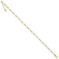 thumbnail image 3 of Auriga Fine Jewelry 14K Yellow Gold Fancy Link Anklet 10inch for Women, 3 of 7