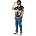 thumbnail image 4 of HAPPY BAY Men's Hawaiian Shirts Short Sleeve Button Down Shirt Men's Vacation Shirts Summer Beach Casual Tropical Shirts for Men Funny M Palm Tree, Black, 4 of 6
