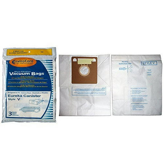 EnviroCare 3 Compatible with Eureka Style V Power Team Microfiltration Allergy Canister Vacuum C