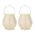 thumbnail image 5 of Set of 2 Moroccan Style Metal Table Lamp 18cm H Battery Powered Cordless Lamp with LED Fairy Lights Bulb, 5 of 8