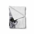 thumbnail image 2 of Grey Soft Flannel Fleece Throw Blanket, Vivid Skull and Crossed Bones Dangerous Scary Dead Skeleton Evil Face Halloween Theme, Cozy Plush for Indoor and Outdoor Use, 60" x 80", Dimgray, by Ambesonne, 2 of 6