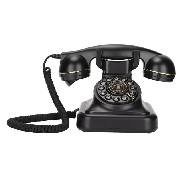 Teléfono Antiguo, Elegante Botón ABS ABS Material Multi -Propósito Teléfono Cablado Vintage Coneuricular Para Barra